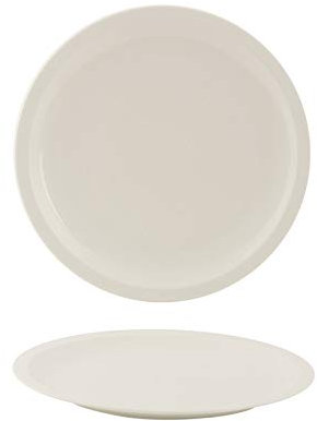Summa- Plato Llano 20cm, 6 unidades, vajilla de porcelana blanca, alta resistencia, acabado esmaltado, Colección Modern