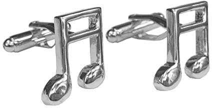Miniblings noter musik manschettknappar knappar box sextondelar pianist note – herrsmycken manschettknapp manschettknappar manschettknappar i trälåda ingår, 25mm, Metall, utan sten