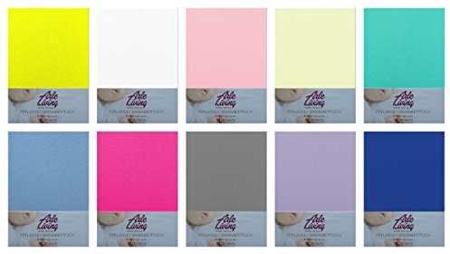 Kinder Baby Jersey Spannbettlaken Spannbetttuch 60x120-70x140 cm hochwertige 140 g/m² Arle-Living (Grau, 60x120-70x140 cm)