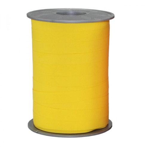 C.E. Pattberg Geschenkband Matt gelb, 200 m Ringelband Paperlook zum Einpacken von Geschenken, 10 mm Breite, Zubehör zum Dekorieren & Basteln, Dekoband für Präsente, zu jedem Anlass