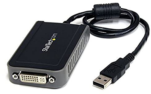 StarTech.com USB to DVI Adapter - 1440x900 - External Video & Graphics Card - Dual Monitor Display Adapter - Supports Window (USB2DVIE2)