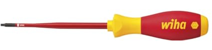 Wiha Schraubendreher SoftFinish® electric slimFix Vierkant (35504) #1 x 100 mm für tiefliegende Schrauben, ergonomischer Griff für kraftvolles Drehen, Allrounder für Elektriker, VDE-geprüft, stückgeprüft