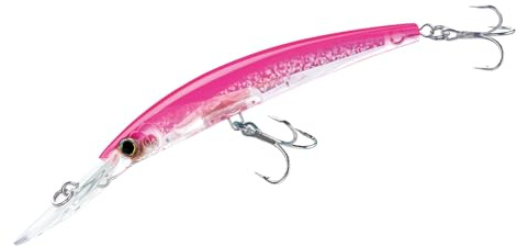 Yo-Zuri Crystal 3D Minnow Deep Diver Köder, Fluoreszierendes Pink, 15,2 cm