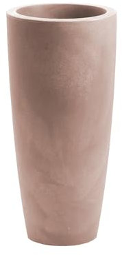 Nicoli - Vaso a forma conica con finitura opaca e tecnologia rotazionale, Avana opaco, 33x70 cm