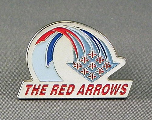 Metal Enamel Pin Badge Brooch RAF Red Arrow Aeroplane Formation by Mainly Metal