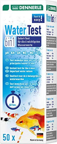 Dennerle Water Test 6in1 - schneller und zuverlässiger Wassertest (50 Teststreifen)