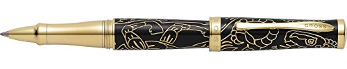 CROSS Special Edition Jahr der Ziege Lack 23 K Gold Rolling Kugelschreiber, Schwarz
