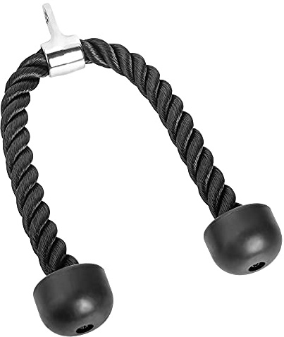 Bad Company Nylon Trizep-Seil/Tau inkl. Drehgelenk für Trizeps- und Bizeps-Training am Seilzug I BC-19