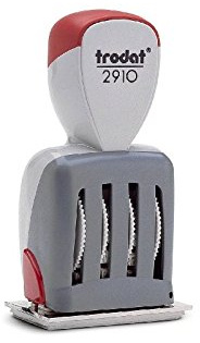 Trodat 2910/L 'GEBUCHT' Datumsstempel, 54x24mm, Metallkern mit Kunststoffummantelung