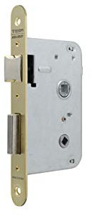 Tesa Assa Abloy 20045RHL Cerradura de embutir para puertas de madera 2004, Entrada 50mm, Frente Redondeado, Latonado