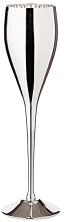 EDZARD Sektkelch Sektflöte Dodo, Höhe 23 cm, Füllmenge 200 ml | edel versilbert, Hochzeit, Partydeko, Silvester, Barzubehör, Geschenkidee
