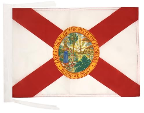 AZ FLAG Drapeau Floride 45x30 cm Floridien Polyester 100D Cordelettes | Usage intérieur et extérieur Drapeau décoratif coutures doubles et bords renforcés