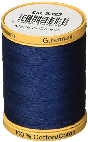 Gütermann 876 YD Natürliche Baumwolle Gewinde Feststoffe, Marineblau