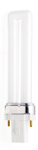 Satco S8304, 7W G23 T4 Twin Tube Compact Fluorescent Bulb, 4100K