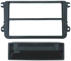 Blende für VW Golf 5 (u.ä) / Doppel DIN auf 1xDIN mit Ablage