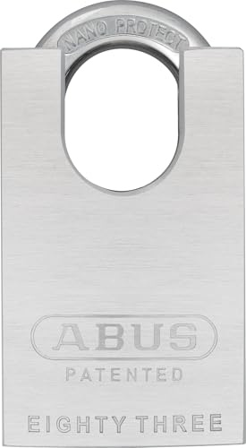 ABUS Padlock 83CS/50 - Chrome-Plated Brass Body, Shackle Protection, 2 Keys | Security level 8 - NANO PROTECT shackle coating - interchangeable cylinder - 410 g - shackle ⌀ 11 mm