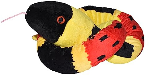 Wild Republic Plush Snake Korallenpython, Plüsch-Schlange, Riesen-Kuscheltier, 137 cm, Baby Shower Geschenk, Stofftier, Füllung aus recycelten Wasserflaschen