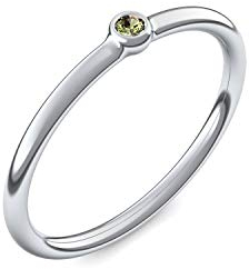 Platin Ring Peridot 950 + inkl. Luxusetui + Peridot Ring Platin Peridotring Platin (Platin 950) - Slick one Amoonic Schmuck Größe 50 (15.9) KA11 PL950PEFA50