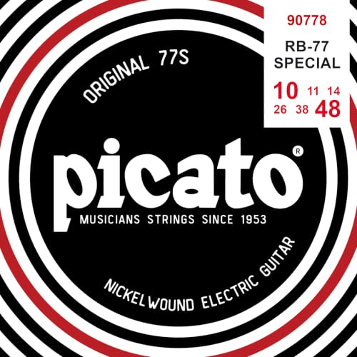 Picato 90778 Nickel Round Wound 10-48 E-Gitarrensaiten 6 Saiten