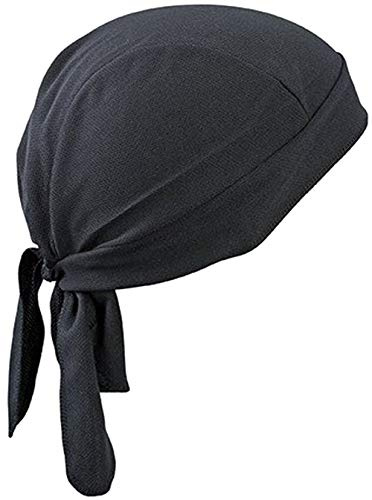 Sports Pirate Headwear Plain Thin Fast Dry Breathable Cycling Bandana Cap Sun Protection Headband Head Wrap Beanie for Women Men Biking Motorcycling Riding, Black
