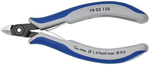 KNIPEX Präzisions-Elektronik-Seitenschneidermit Mehrkomponenten-Hüllen 120 mm, 79 02 120