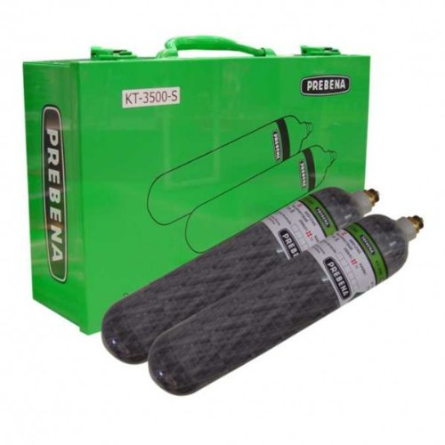 Prebena Druckluftkartuschen-Set KT-3500-S | Wiederbefüllbar | Fassungsvolumen: 1,5L