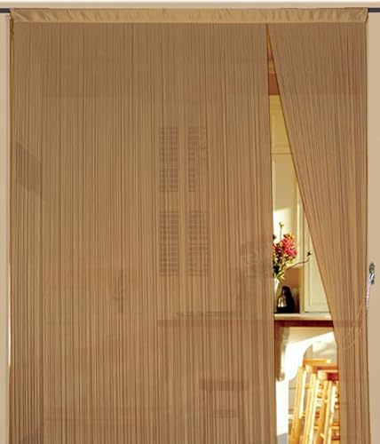 Kaikoon Fadenvorhang Currygelb Gold 90 cm x 240 cm (BxH) Raumteiler & Türvorhang