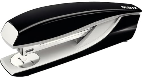 Leitz Büroheftgerät aus Metall, Für 40 Blatt, Inkl. Heftklammern, Ergonomisches Design, Schwarz, NeXXt-Serie, 55040095