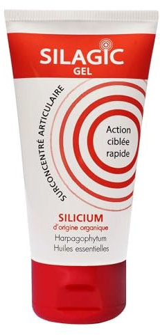 SILAGIC - Gel de Massage Chauffant Articulations & Muscles - Soulage Tensions & Raideurs - Silicium, Harpagophytum, Camphre & Huiles Essentielles - Fabriqué en France - 150 ml