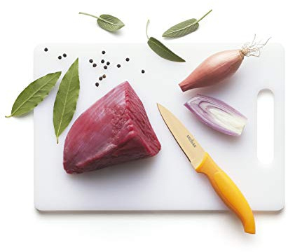 Excelsa Slice Tagliere in Plastica Bianco, Dimensioni: 25 x 34 cm