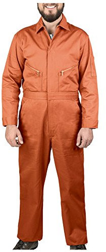 Walls Arbeitsoverall für Herren, langärmelig, Twill-Overall, Orange, 50 Regulär