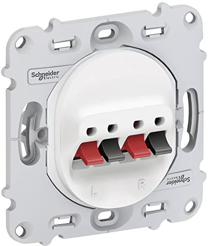 Schneider Electric - Ovalis - prise haut parleur - 2 sorties - sans plaque de finition Blanc - S261488