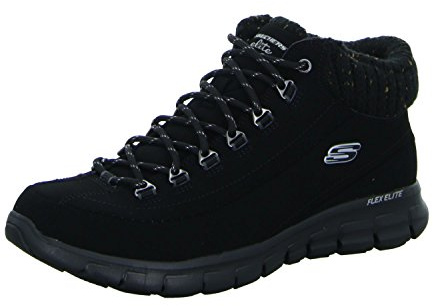 Skechers Synergy-winter Nights-12122, Stivali Donna, Negro Schwarz, 35 EU