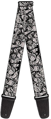 buckle-down Gitarrengurt 34-60 Zombie Skulls Sketch | Zombie Skulls Sketch Acoustic Electric Bass