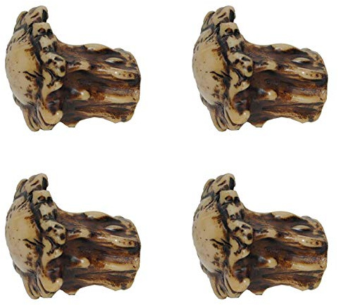 Paseo Road Antler Brown 4 Piece Rustic Knob Set, Western Cabinet Knobs, Lodge Cabin Style Kitchen Decorative Drawer Pulls Handles, Set of 4