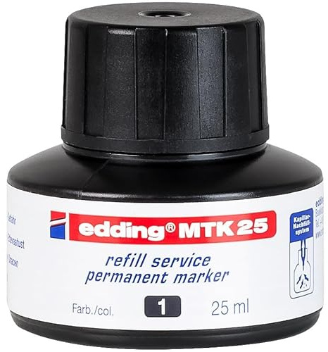 Edding Nachflltusche edding MTK 25 refill service,f.edding Permanentmarker, 25 ml,schwarz