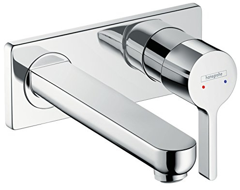hansgrohe Wasserhahn Metris S Unterputz Unterputz (wassersparende Armatur mit Auslauf Länge 225mm, Wandmontage) Chrom