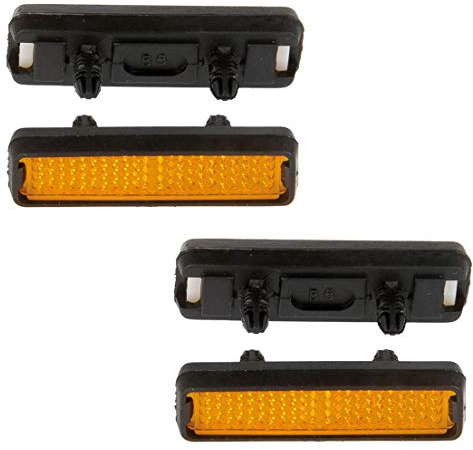 Point Fahrradpedal Reflektoren Pedalrückstrahler zum Stecken 01140202 (1 x 4 Stück)