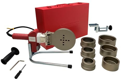 ROTHENBERGER Industrial 9teiliges Muffenschweißgerät inkl. Muffen (75 mm, 90 mm, 110 mm) im Koffer | Schweißgerät für Rohre, Muffen und Formstücke | bis 279°c | 36063