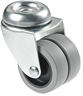 Cofan Roulette double en polypropylène avec trou traversant de 12 mm | Diamètre de 50 mm | Pour des poids de jusqu'à 70 kg