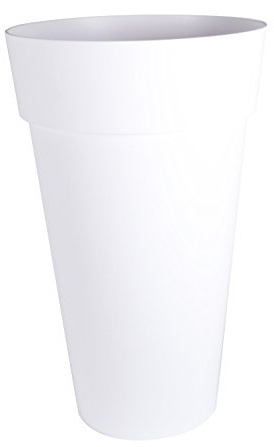 EDA - Pot de Fleur Vase Haut XXL TOSCANE Ø 48 cm - Volume 90 L - Ø 48 x H.80 cm - Blanc