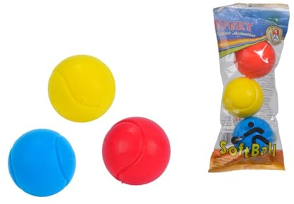 Simba Outdoor Softbälle Set – 3 Schaumstoff-Bälle für drinnen und draußen, besonders weich, leicht und griffig, Ballspielzeug für Kinder zur Förderung der Motorik, 8 cm, ab 3 Jahren