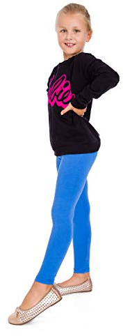 FUTURO FASHION Leggings en Coton pour Enfants Pantalons pour Filles uni Pleine Longueur Pantalons pour Enfants Leggings pour Enfants Leggings colorés pour Filles et Enfants, âge 2-13
