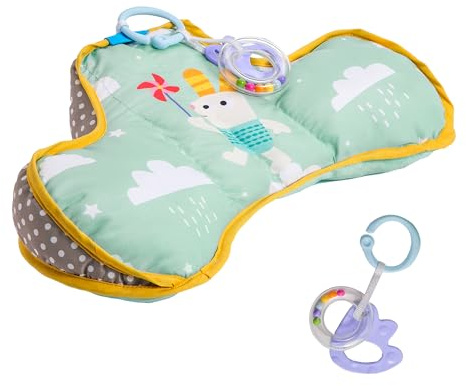 Taf Toys Baby Tummy Time Support Toy | Perfect for 2-6 Months Old Babies, Enables Easier Development & Easier Parenting, Natural Developmental, Comfortable, Ergonomic Design, Detachable Toys
