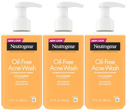 Neutrogena Oil Free Acne Face Wash, 9.1 fl. oz, 3 Pack