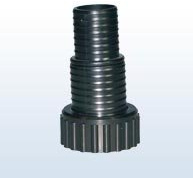 ABS Schlauchtülle mit Überwurfmutter, 2 x 38 mm