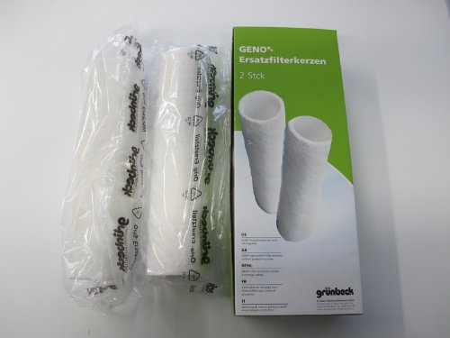 Grünbeck Ersatzfilter für Wasserfilter Typ FM 80 2er Pack (50 µm ohne Schutzglocke) *** (Filterhülse Vlies Filter Feinfilter Hauswasserfilter Kerzenfilter Ersatzkerzenfilter Filterkerze)