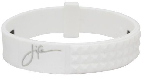 Phiten Life Titanium Bracelet - Waterproof Sports Silicone Bracelet Wristband for Alternative Healing - Power Elastomer Zone with Micro Titanium Spheres – White, 6.75 Inch