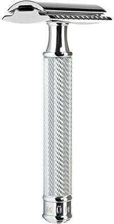 MÜHLE TRADITIONAL traditioneller Sicherheitsrasierer - Rasierhobel mit geschlossenem Kamm - Griff aus verchromtem Metall