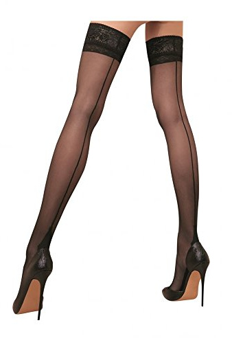 Trasparenze Halterlose Nahtstrümpfe PENNAC Schwarz 3/4 (42/48)